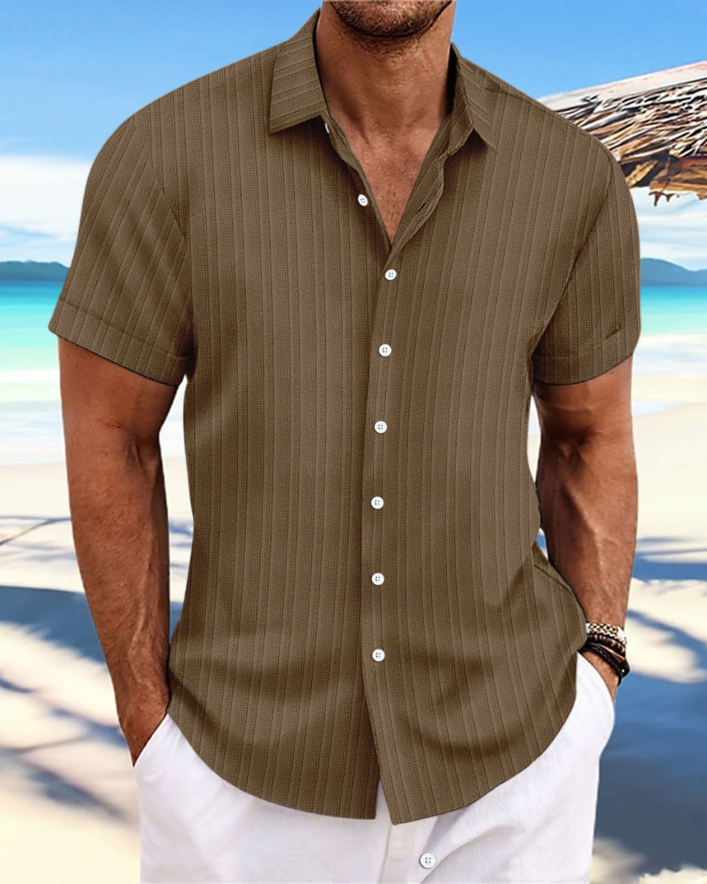 Camisa casual de manga curta