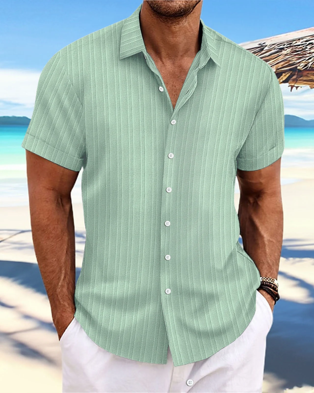 Camisa casual de manga curta
