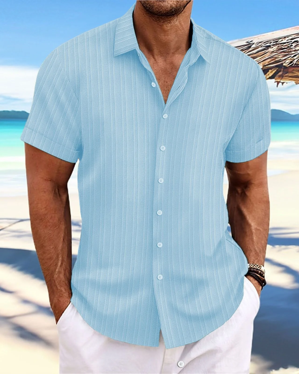 Camisa casual de manga curta