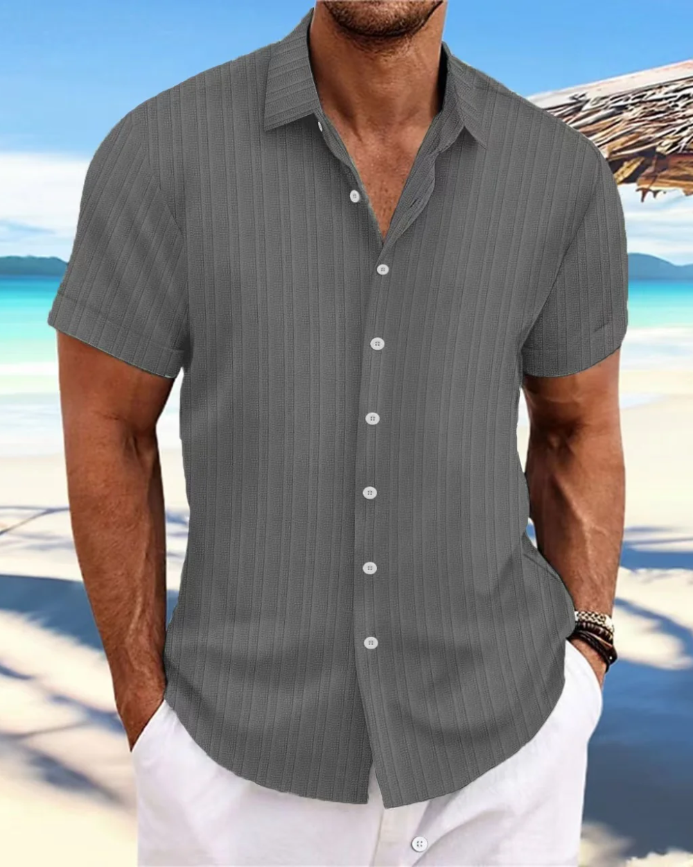 Camisa casual de manga curta