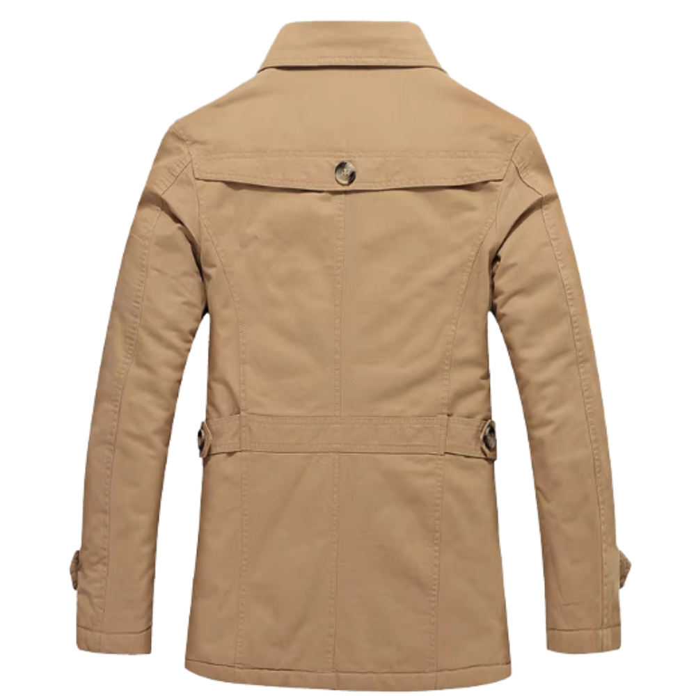 Casaco-trench elegante e acolchoado
