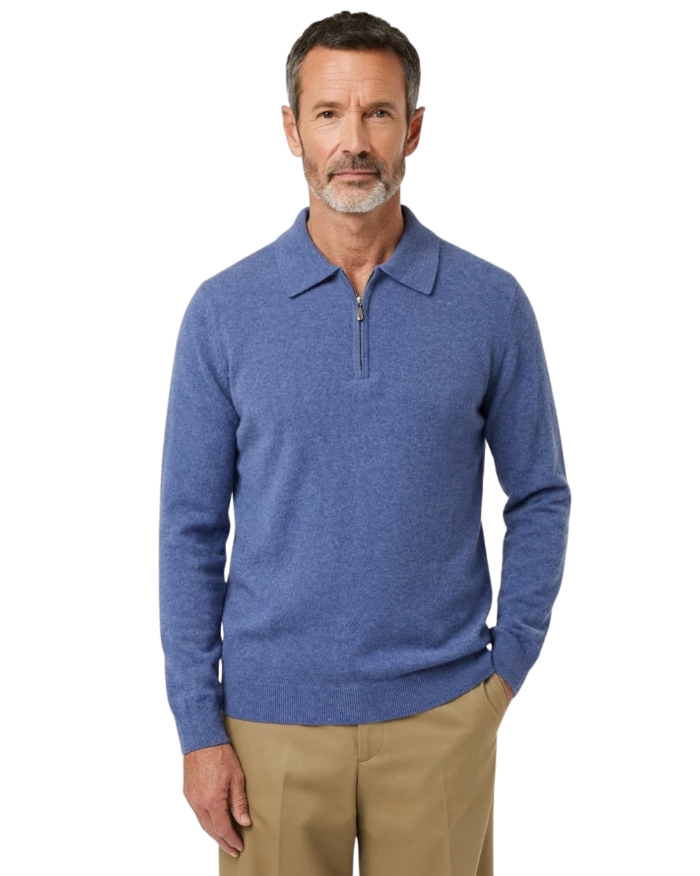 Elegant Cashmere Polo Sweater