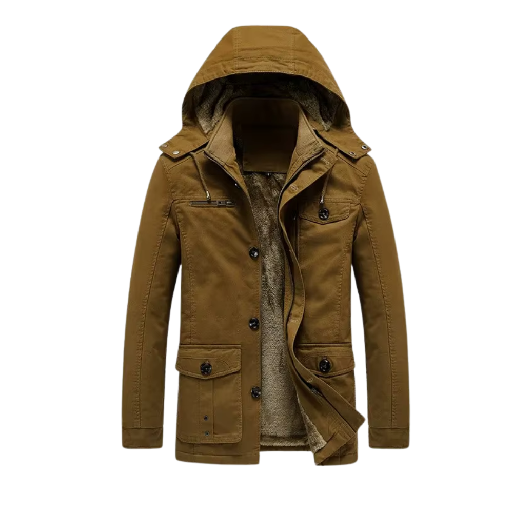 Casaco de inverno acolchoado elegante e de alta qualidade