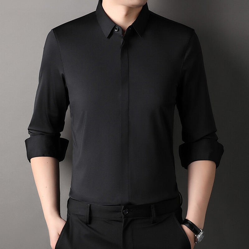 Camisa elástica que não fica com rugas