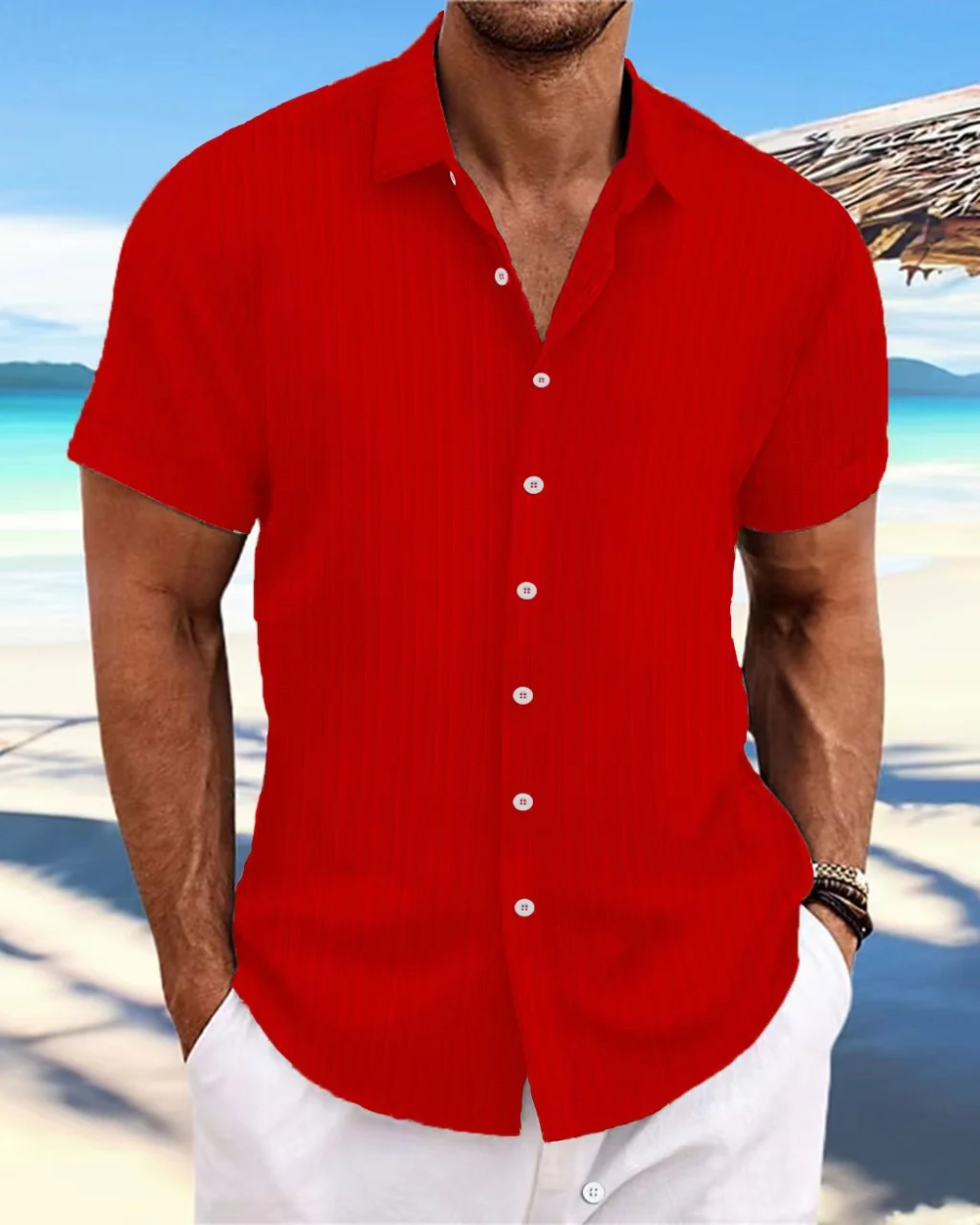 Camisa casual de manga curta