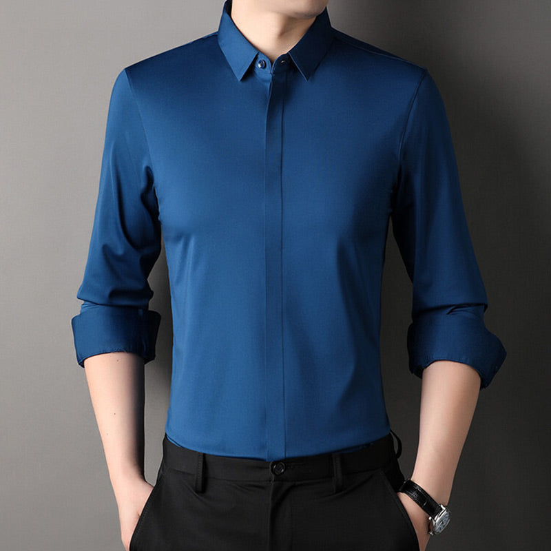 Camisa elástica que não fica com rugas