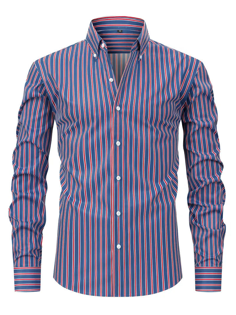 Camisa elegante às riscas