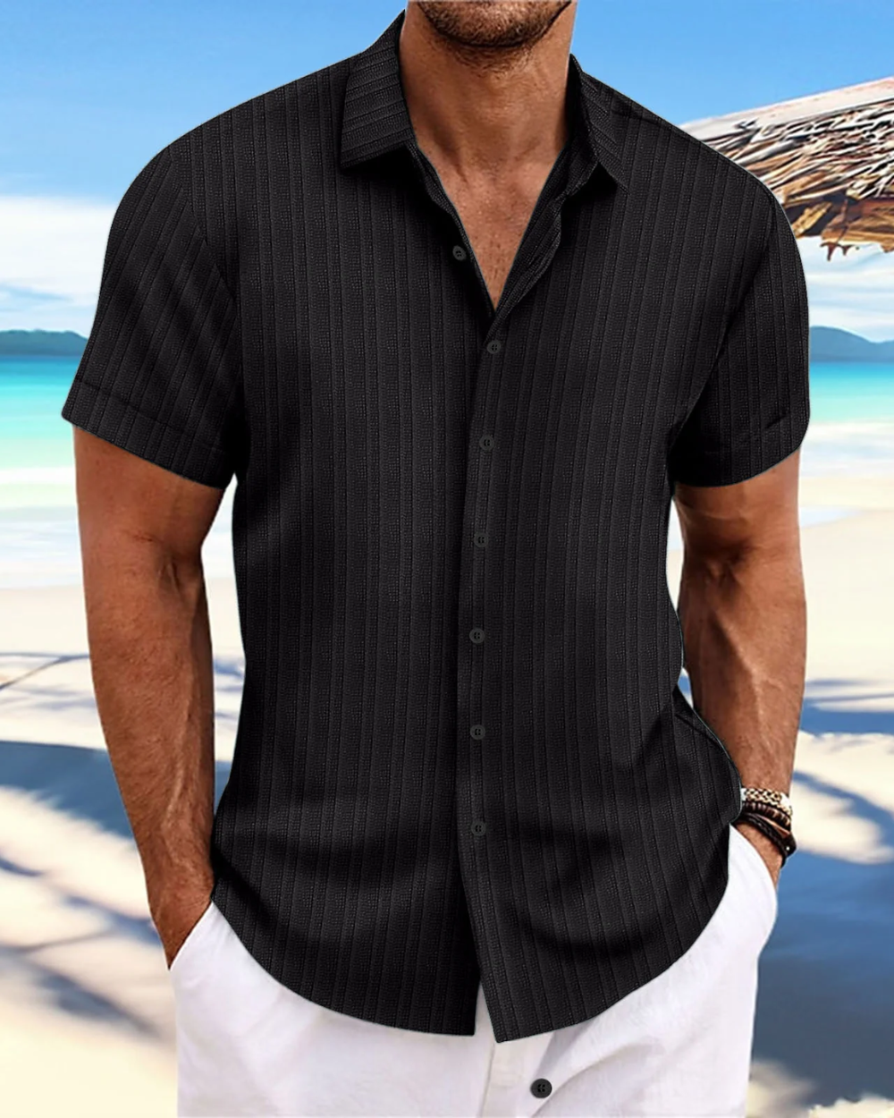 Camisa casual de manga curta
