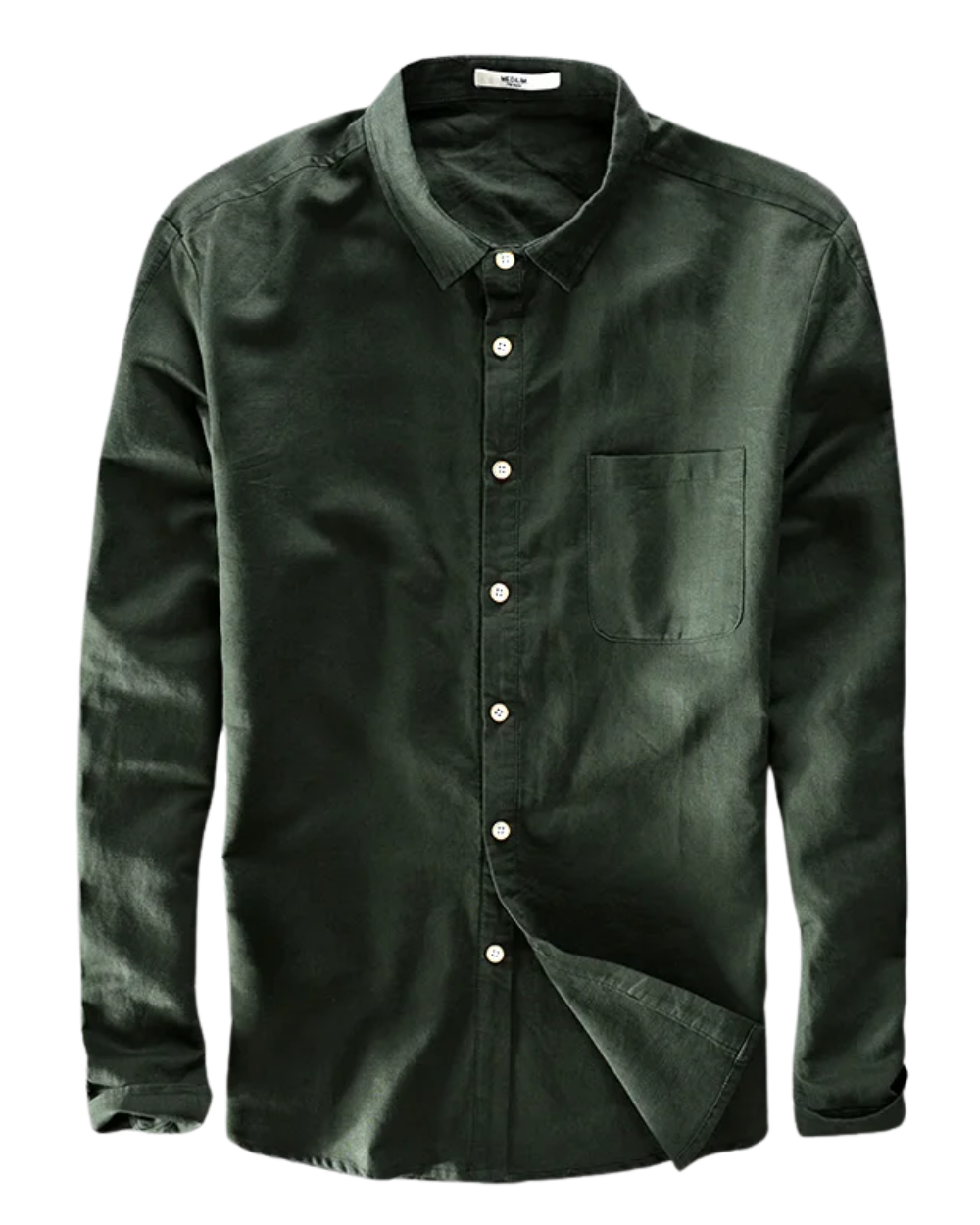 Camisa elegante de algodão e linho