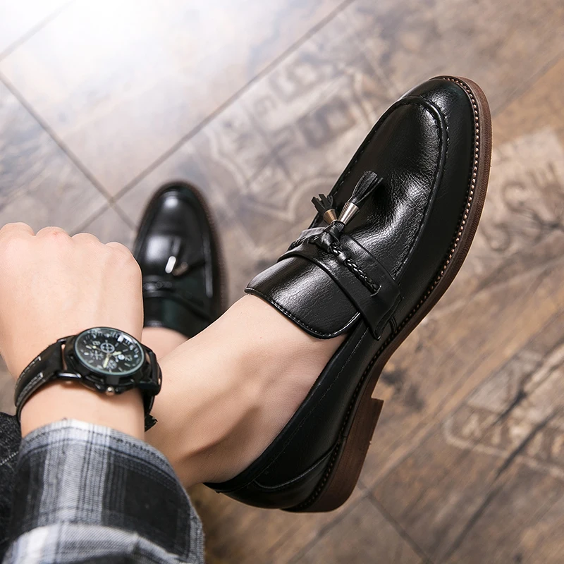 Leather Tassel Loafers