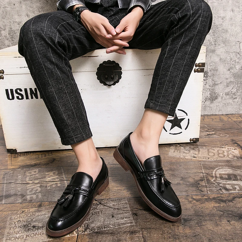 Leather Tassel Loafers