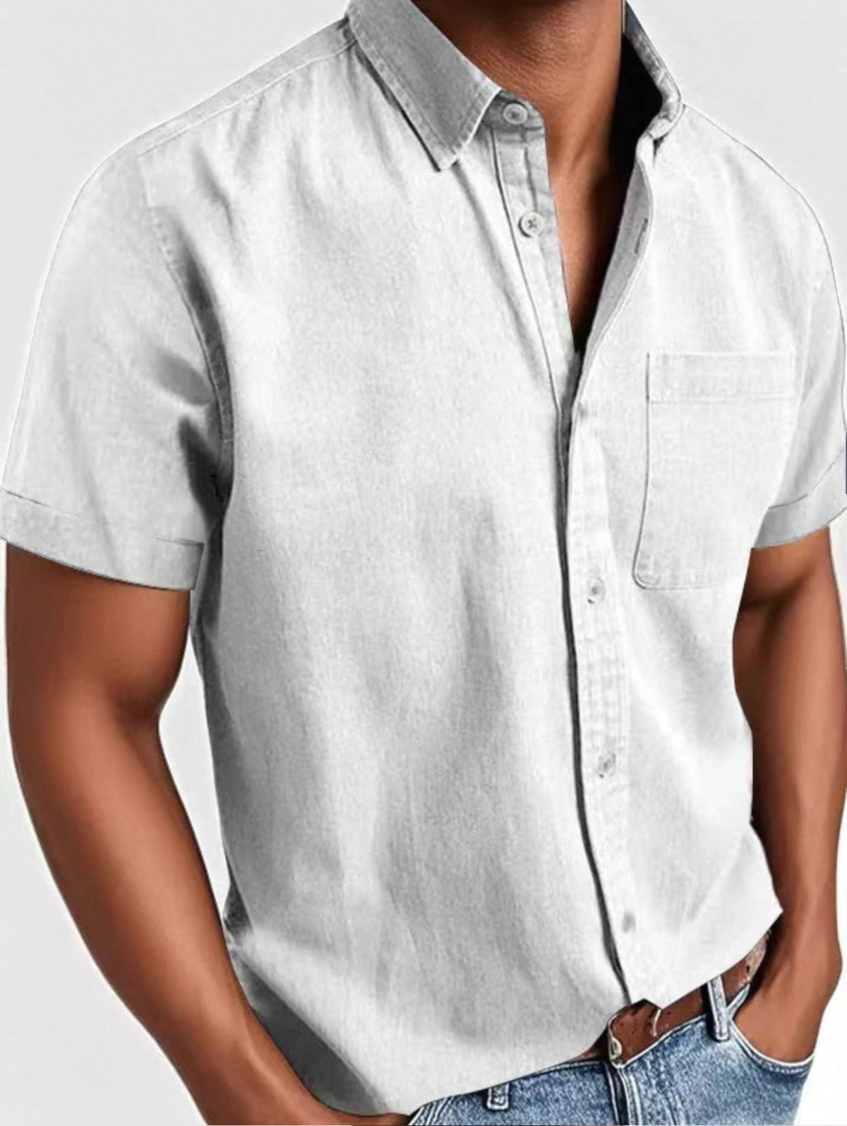 Camisa elegante de manga curta