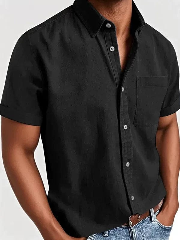 Camisa elegante de manga curta