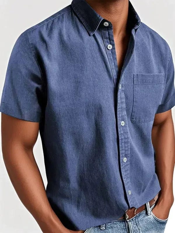 Camisa elegante de manga curta