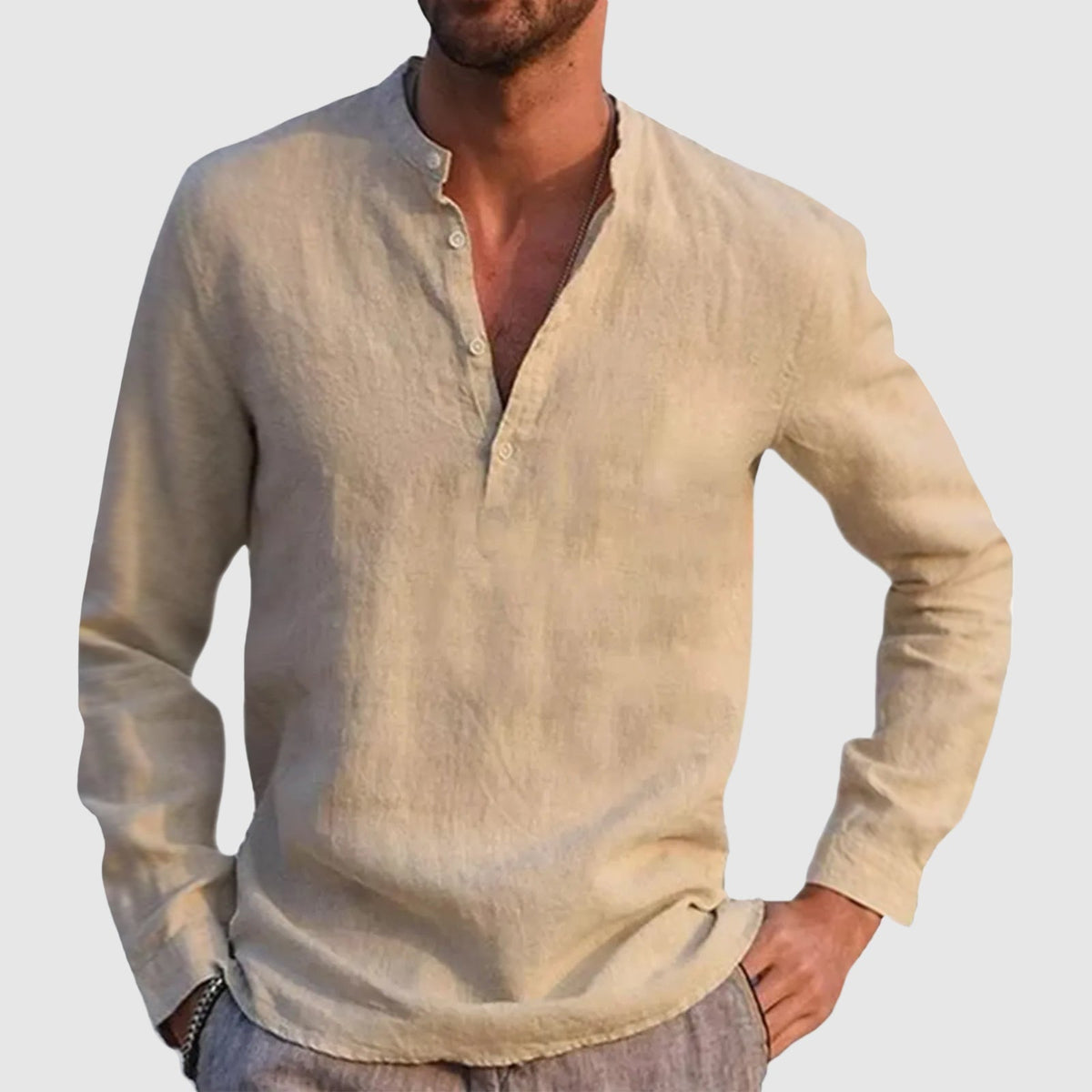 Camisa informal de linho