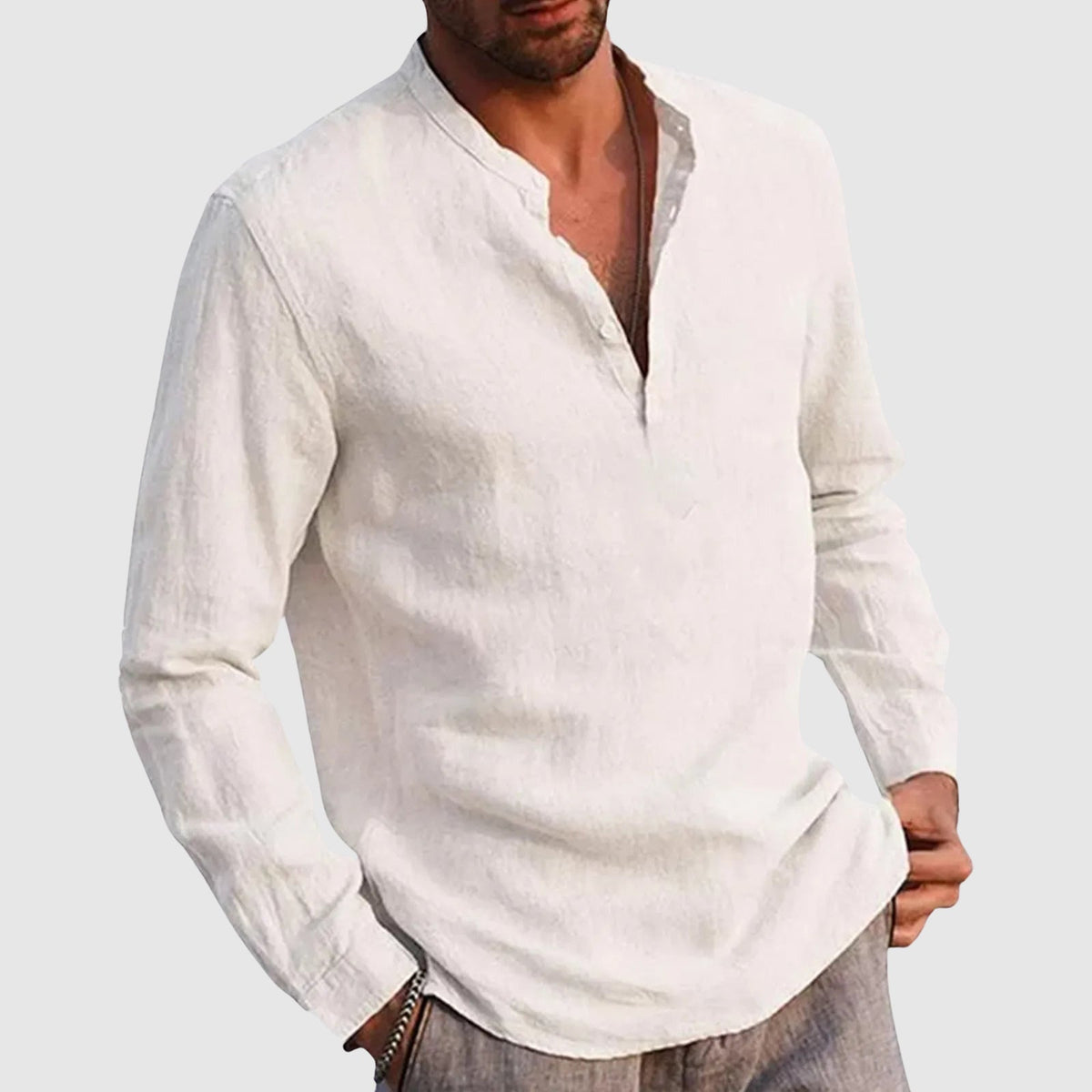 Camisa informal de linho