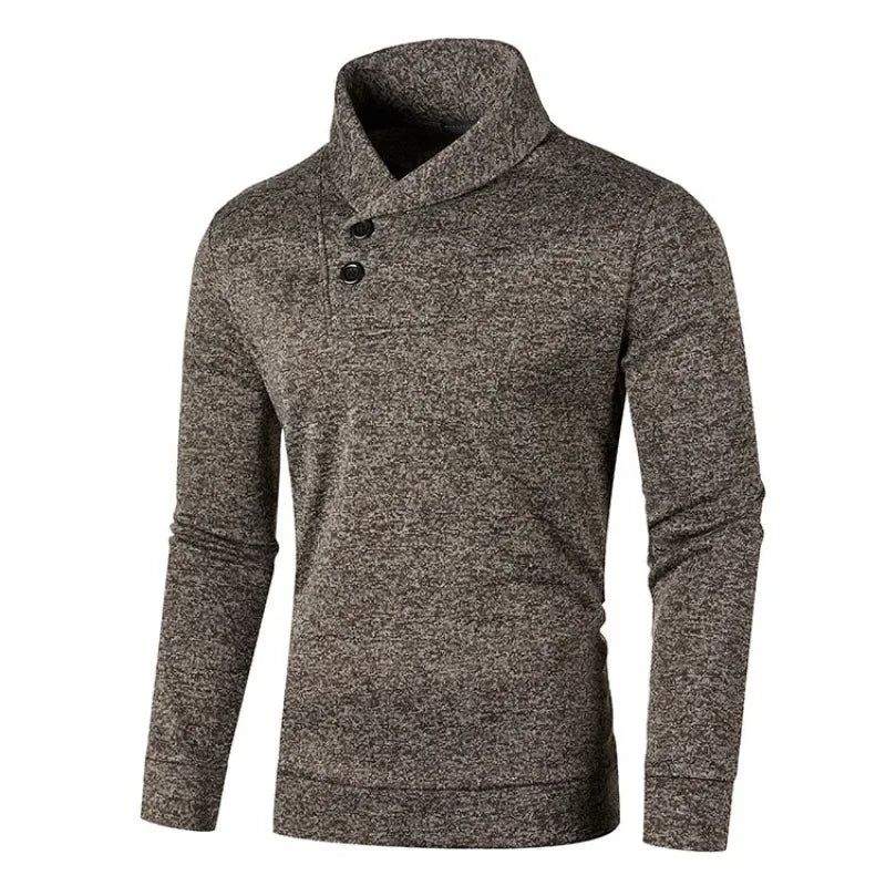 Elegant Button Turtleneck