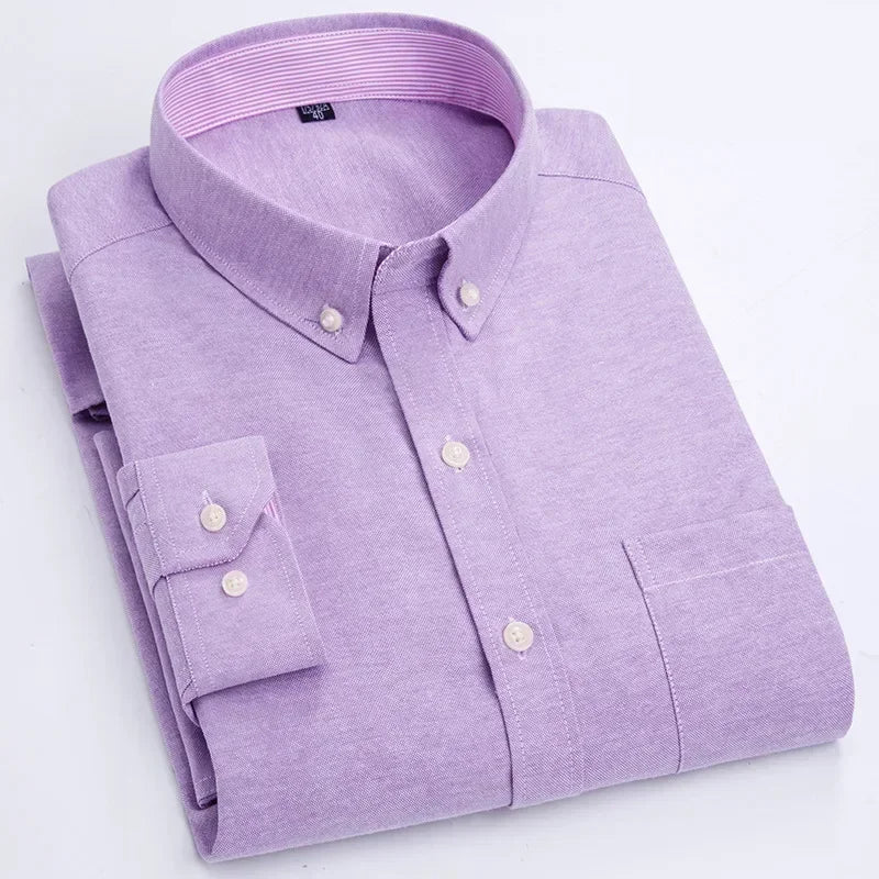 Camisa de algodão de manga comprida