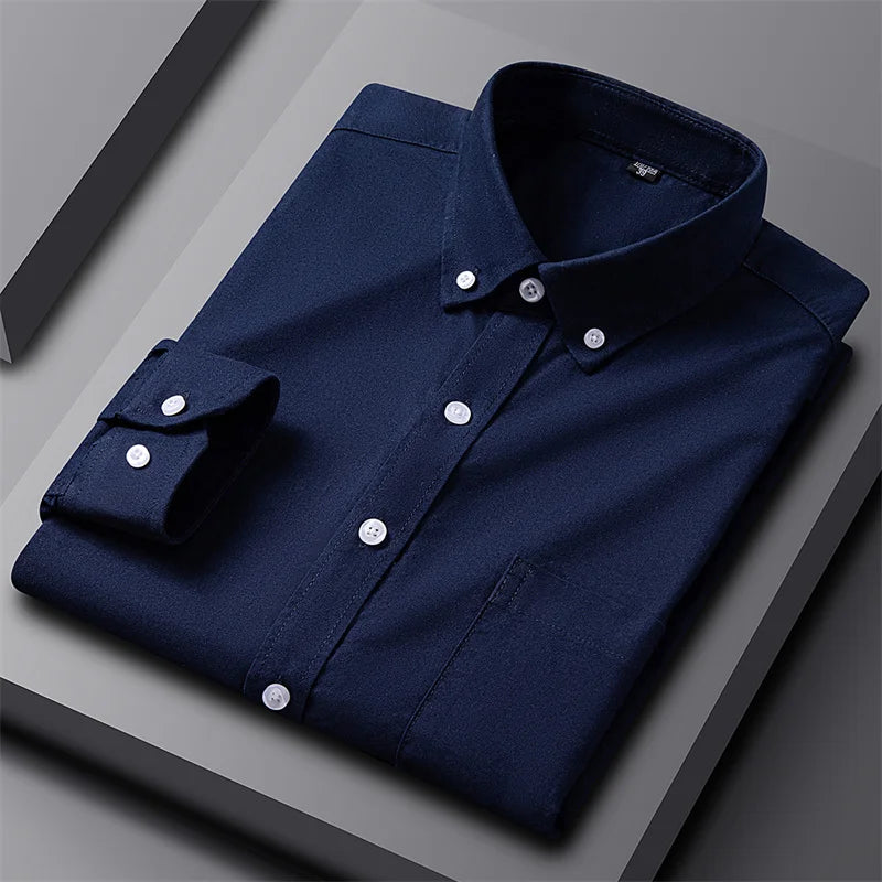 Givalli - Camisa Oxford elegante para homem