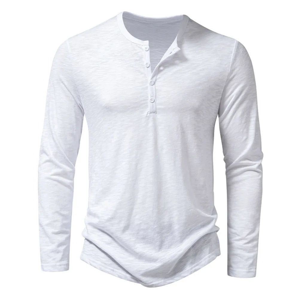Camisa polo de algodão de manga comprida