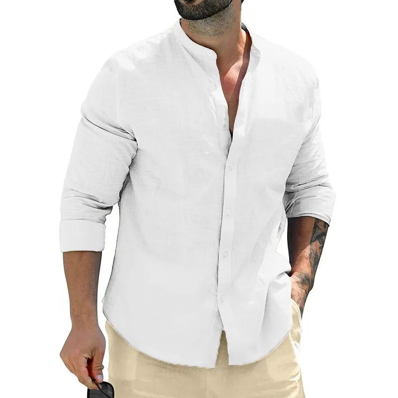 Camisa de linho para homem