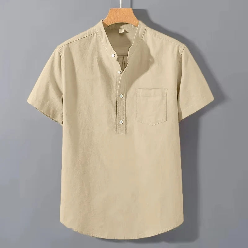 Camisa de algodão de manga curta