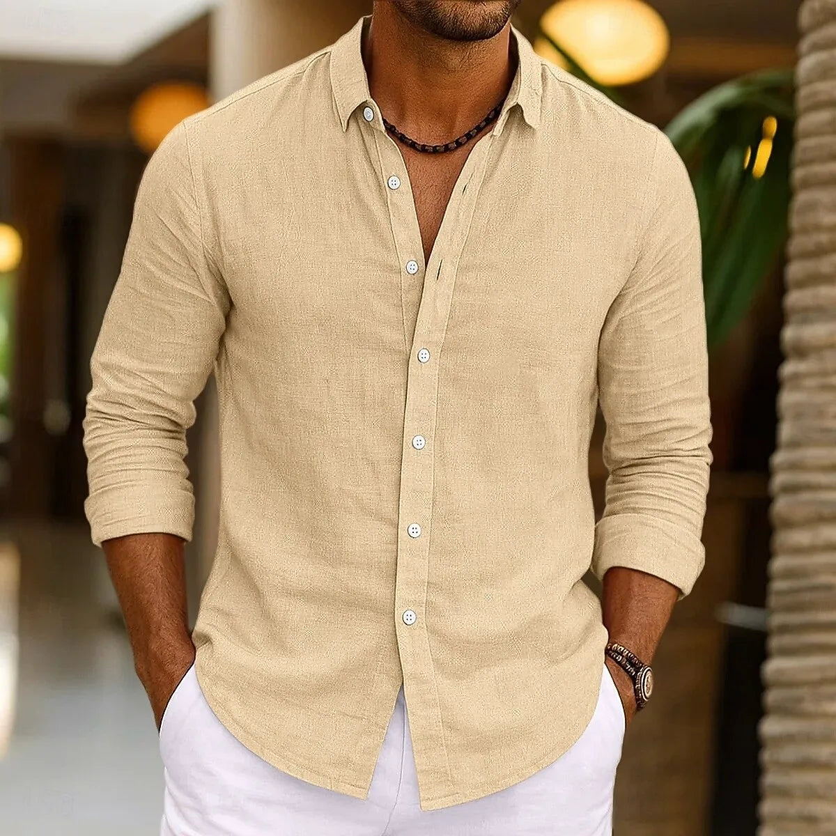 Camisa elegante de algodão