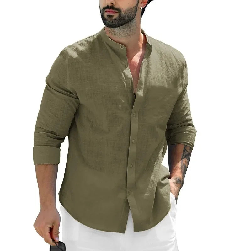 Camisa informal de linho