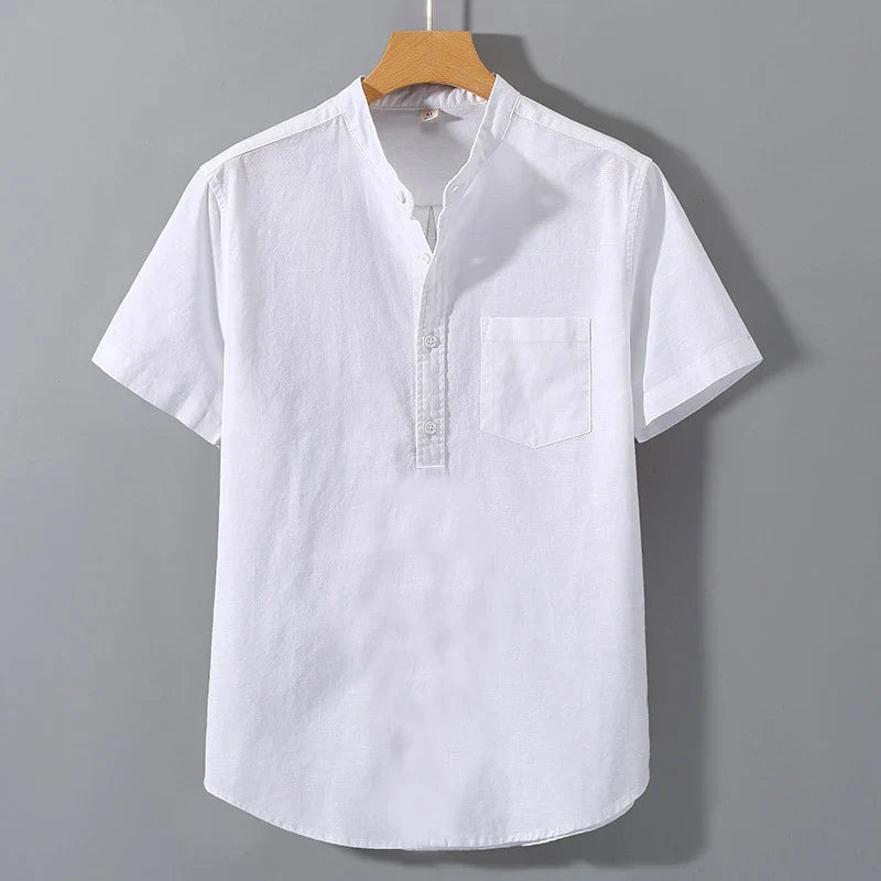 Camisa de algodão de manga curta
