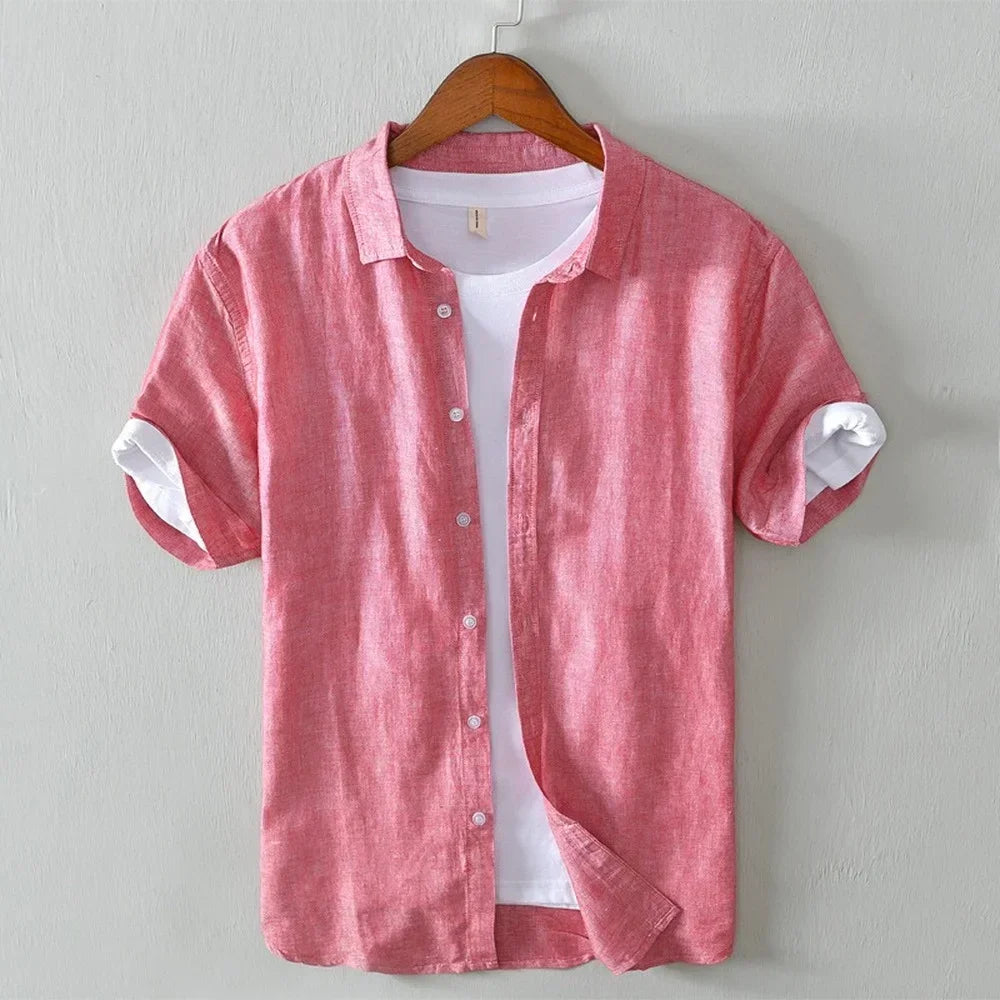 Camisa elegante de verão em linho