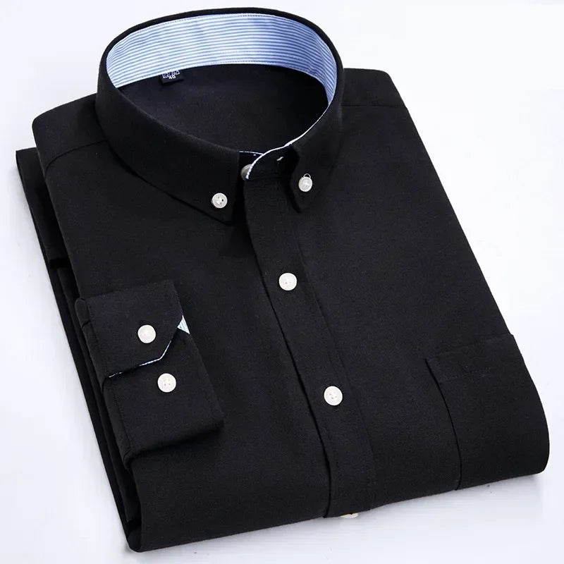 Camisa de algodão de manga comprida