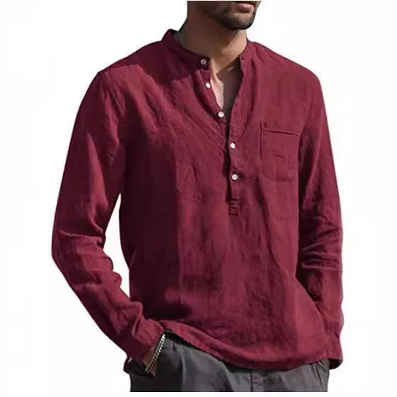 Camisa de algodão respirável