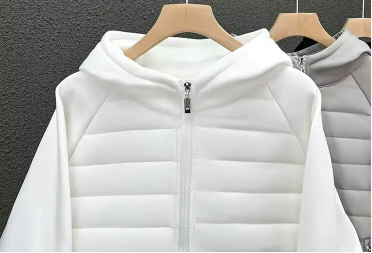 Casaco acolchoado elegante em algodão