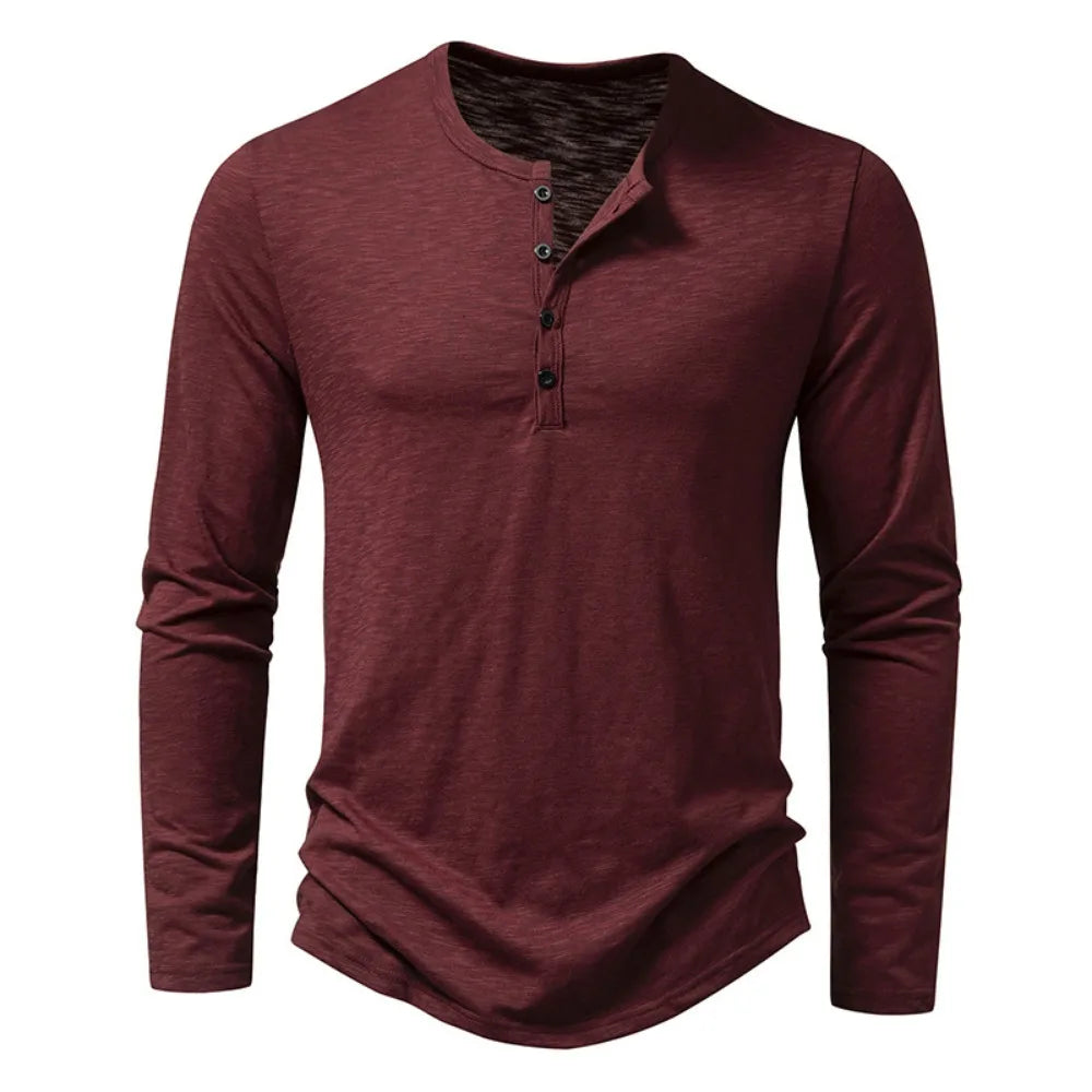 Camisa polo de algodão de manga comprida