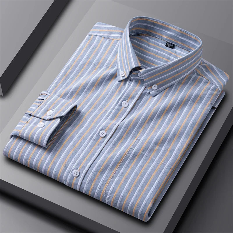 Givalli - Camisa Oxford elegante para homem