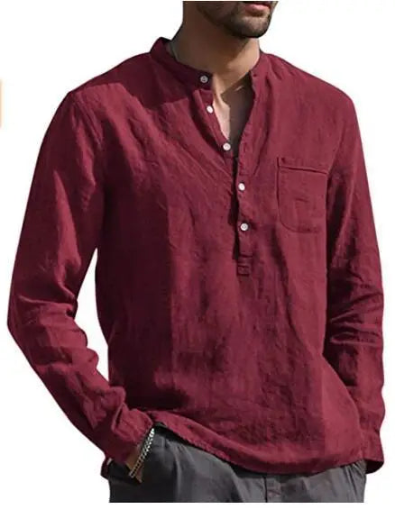 Camisa de algodão respirável