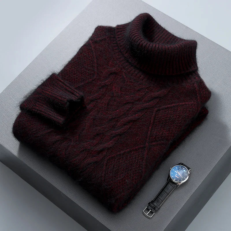 Elegant Pattern Cashmere Sweater