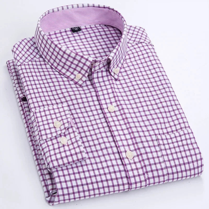 Camisa de algodão de manga comprida