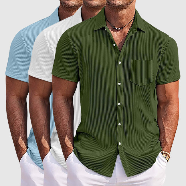 Camisa de verão elegante às riscas