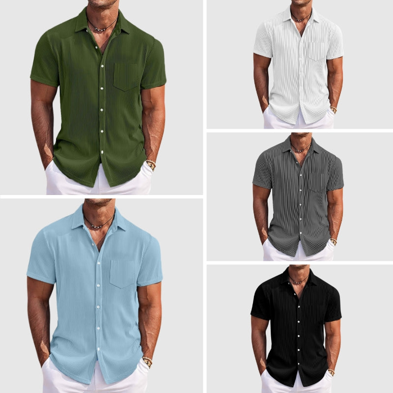 Camisa de verão elegante às riscas
