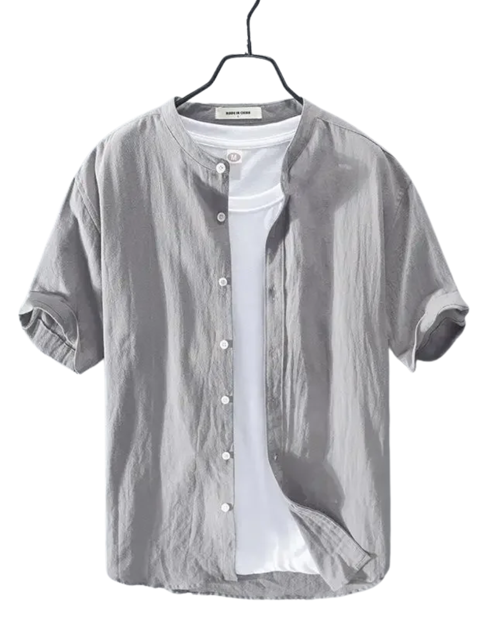 Camisa de verão de algodão e linho