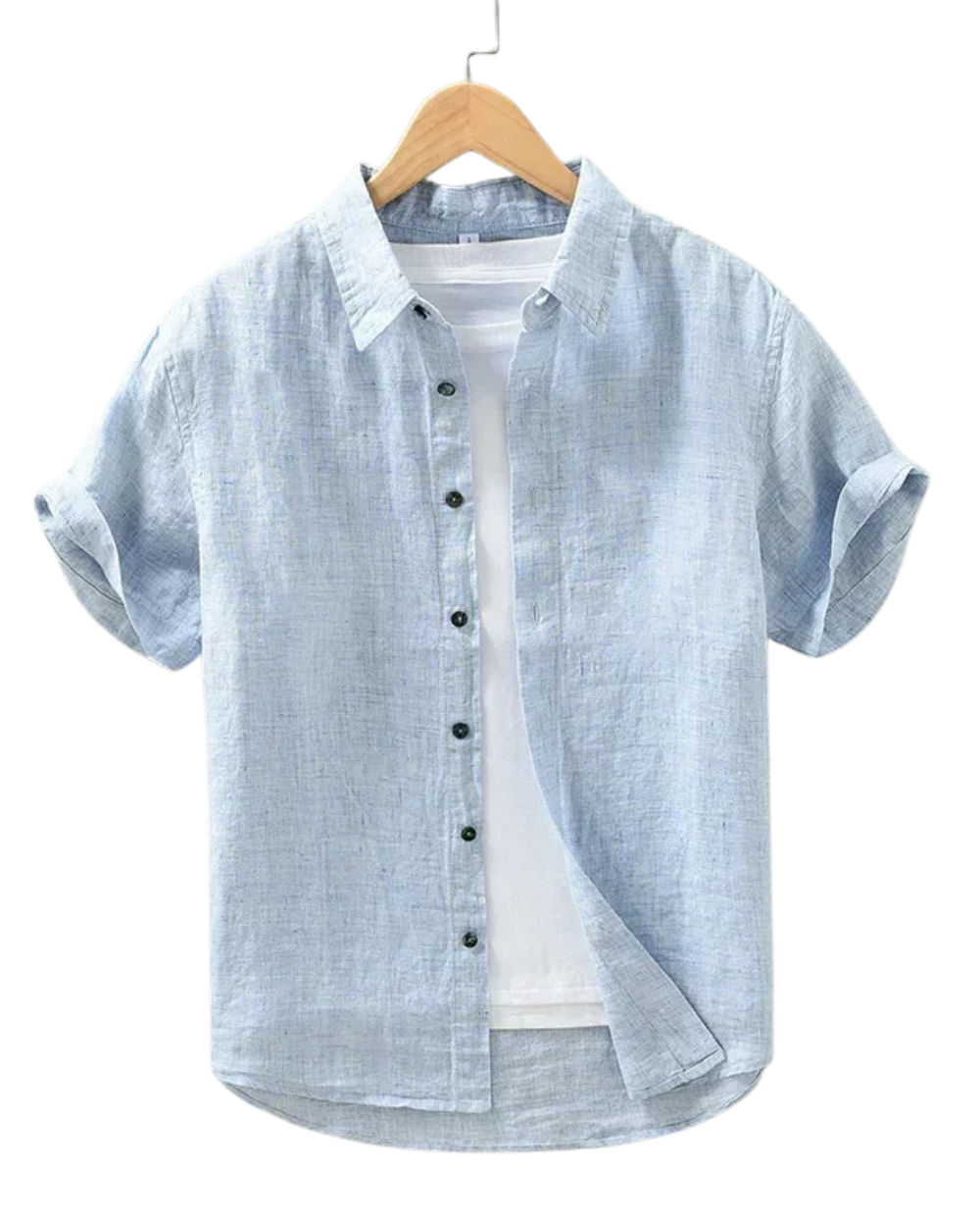 Camisa elegante de linho para homem