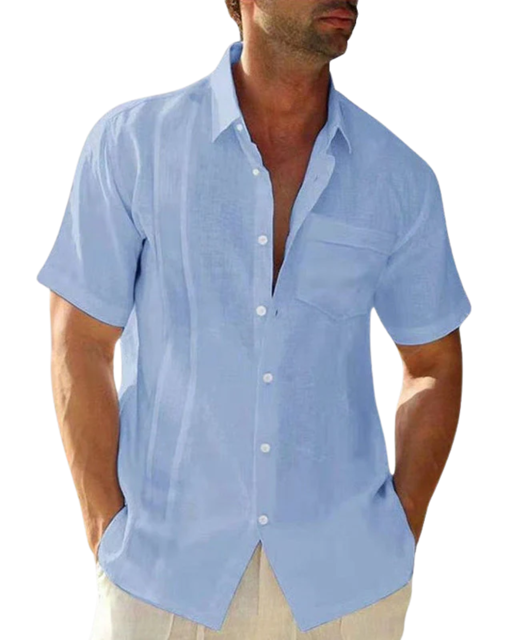 Camisa elegante de verão em linho