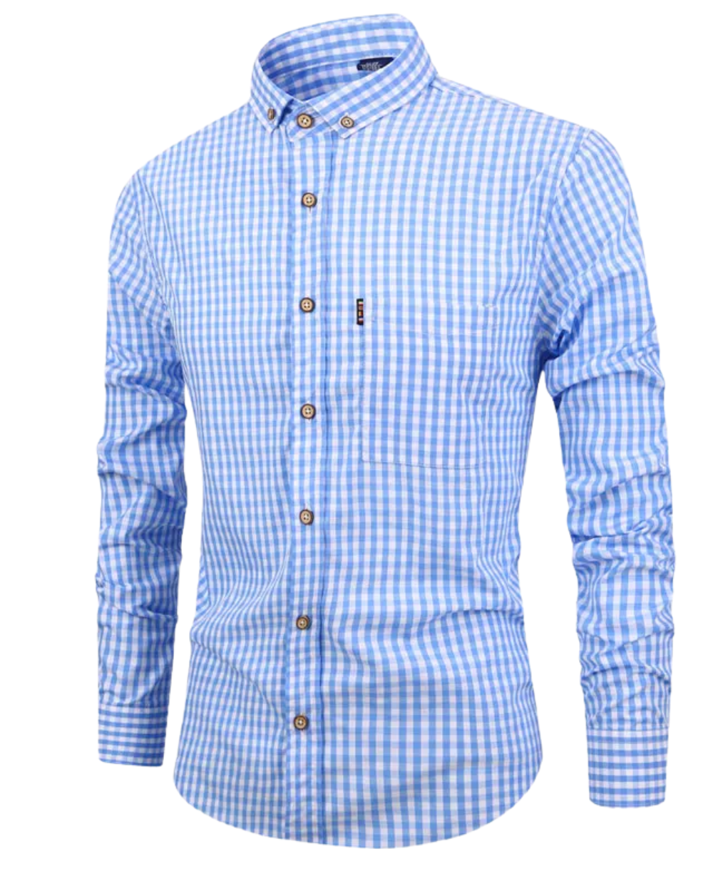 Camisa elegante de algodão xadrez