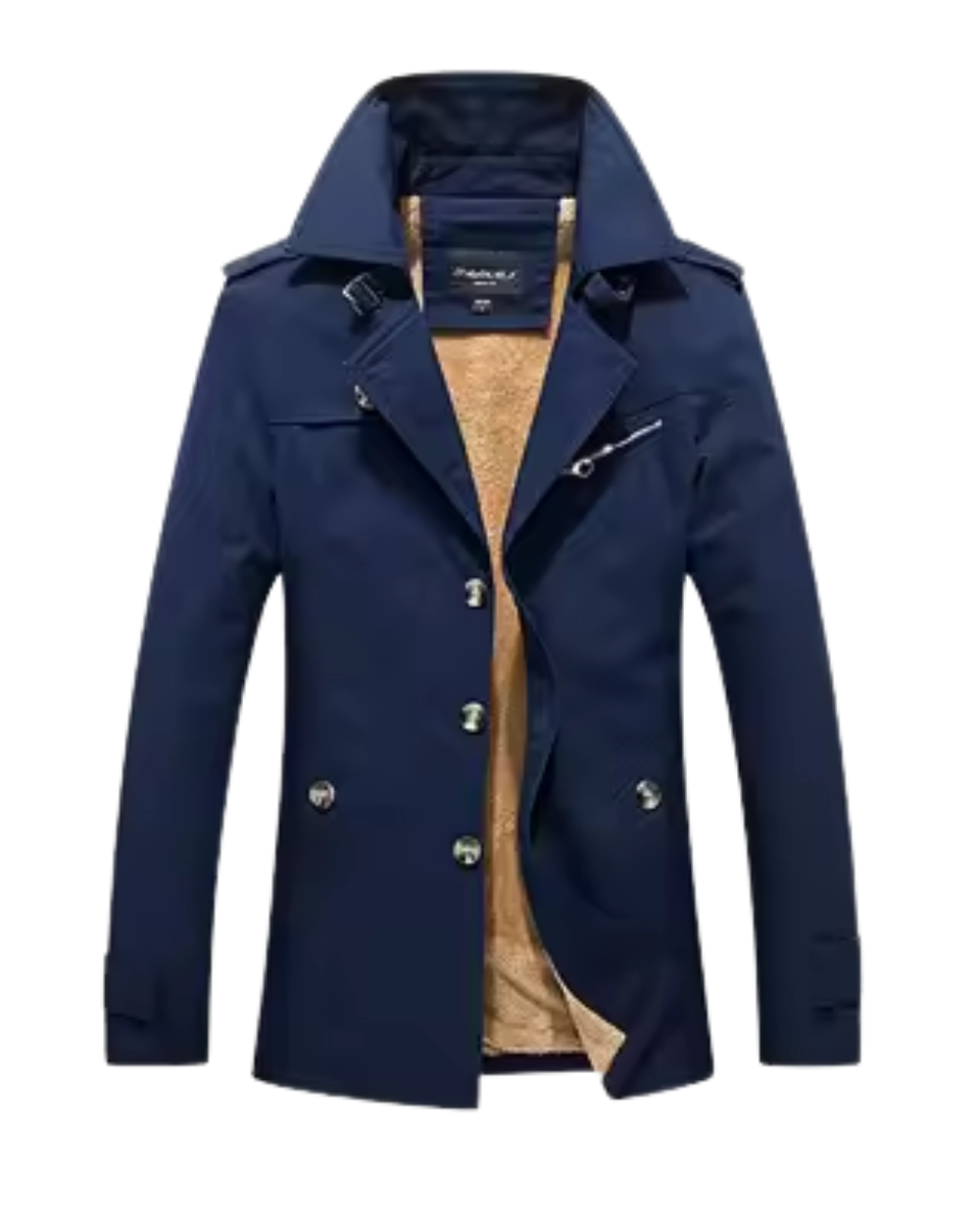 Casaco-trench elegante e acolchoado