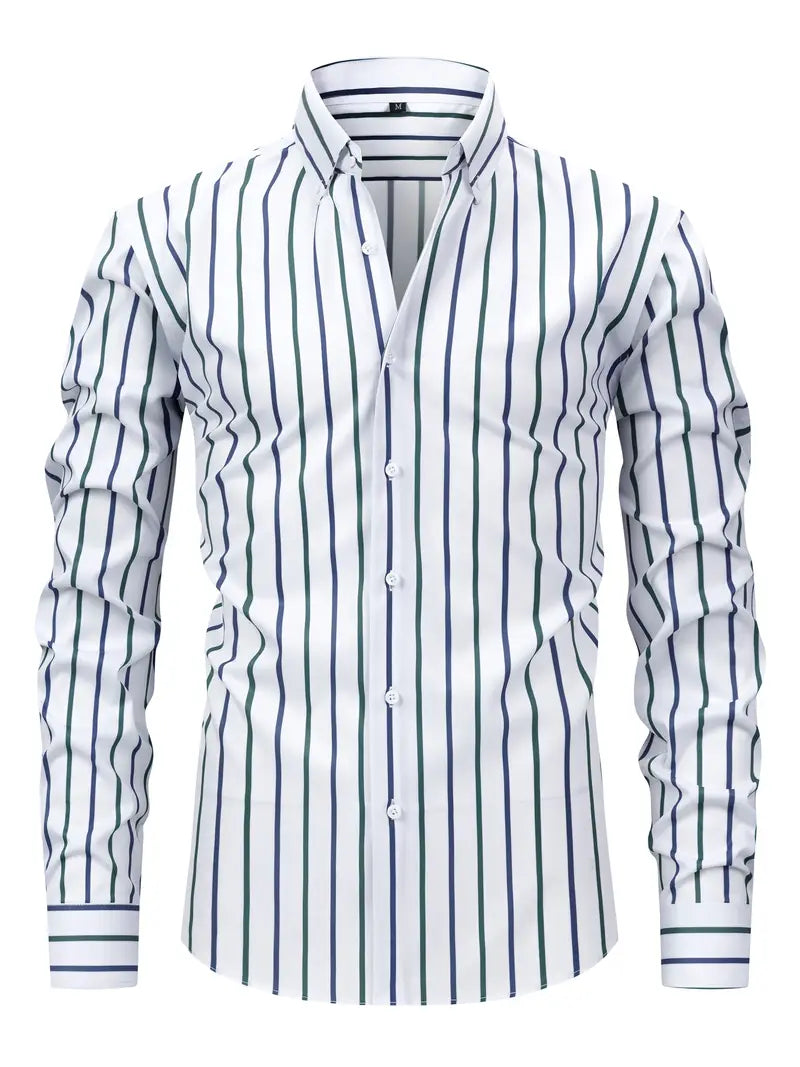 Camisa elegante às riscas