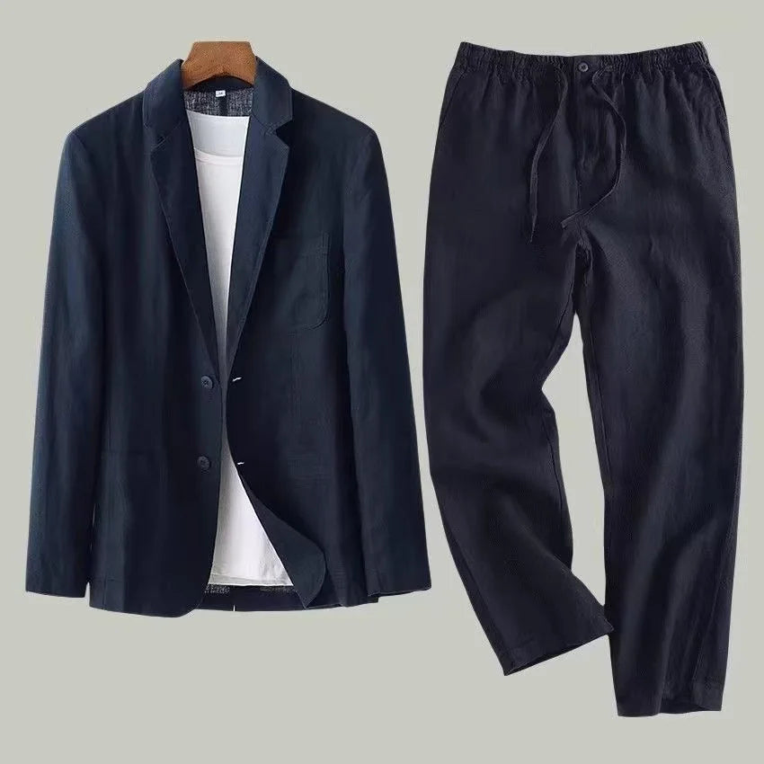 Conjunto de roupa de cama de linho para uso casual
