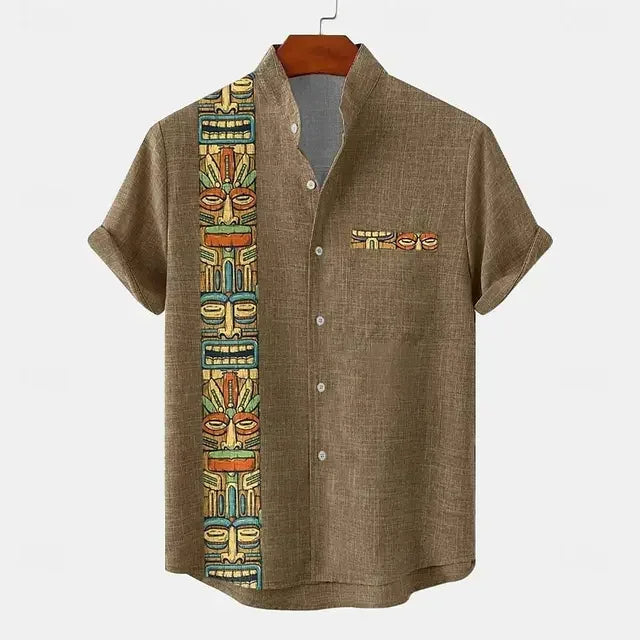 Camisa vintage de manga curta