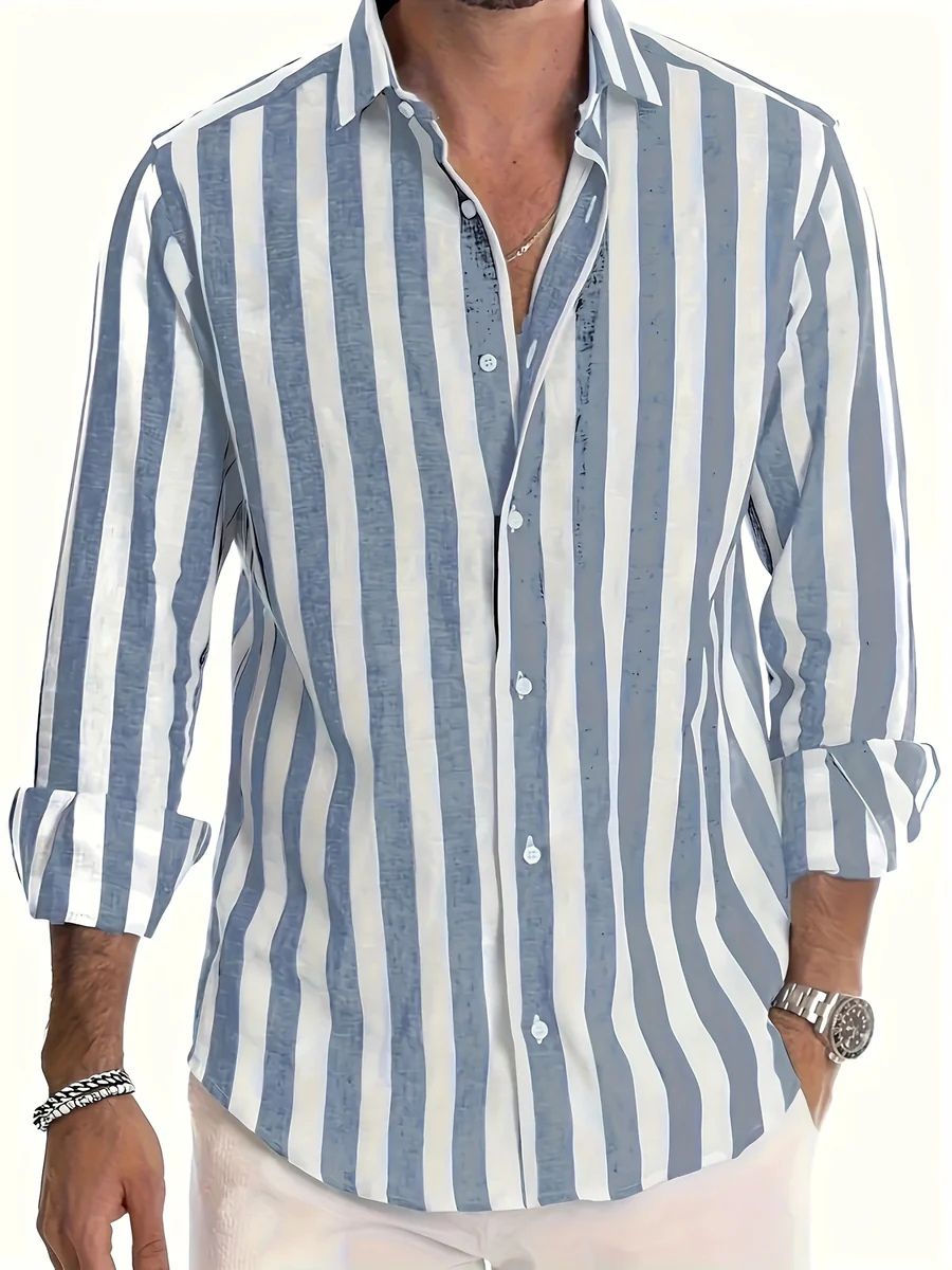 Camisa de verão às riscas