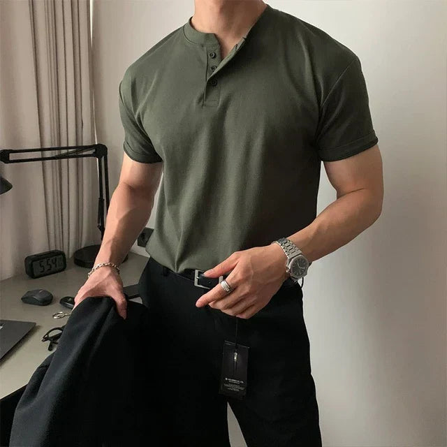 Camisa Henley elegante